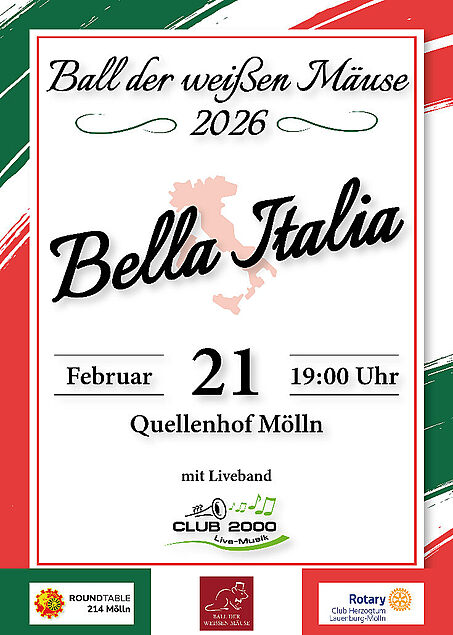 Ball der weißen Mäuse 2026 - Bella Italia